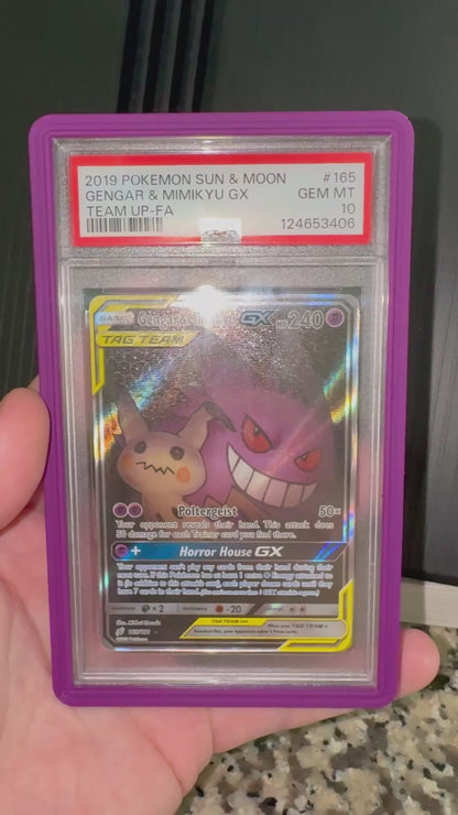 2019 Pokémon Sun & Moon Team Up #165 Gengar & Mimikyu GX – PSA 10 GEM MT (Full Art)